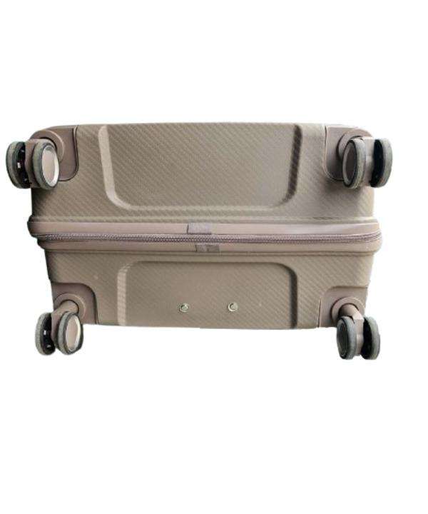 3-Piece Brown Hard Shell Luggage Set with Spinner Wheels & TSA Locks  Lightweight Travel Cases SA