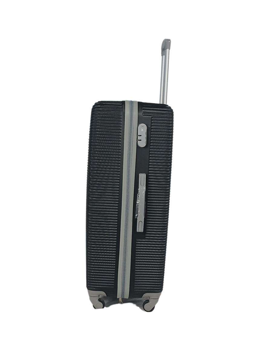 3-Piece Black Hard Shell Luggage SetSpinner Wheels, Corner Guards, Combination Locks, Nested Sizes