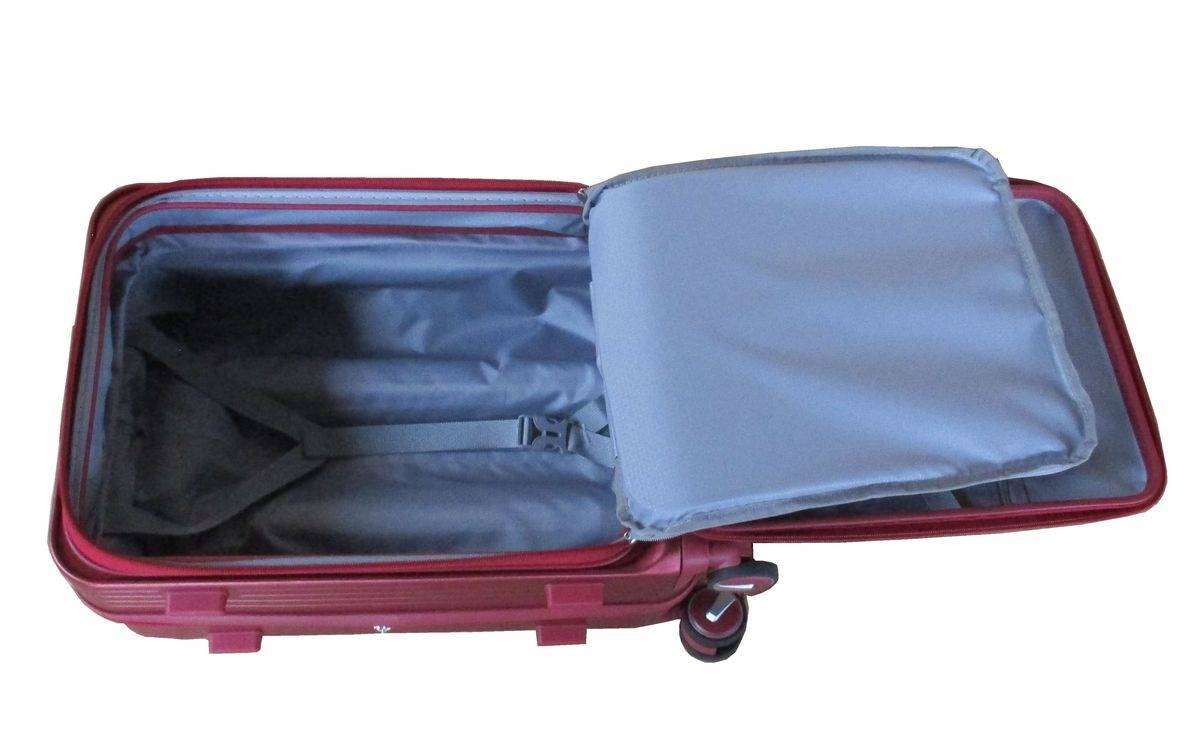 Premium 3-Piece Polycarbonate Luggage Set Maroon  Diamond Design, TSA Lock, Spinner Wheels