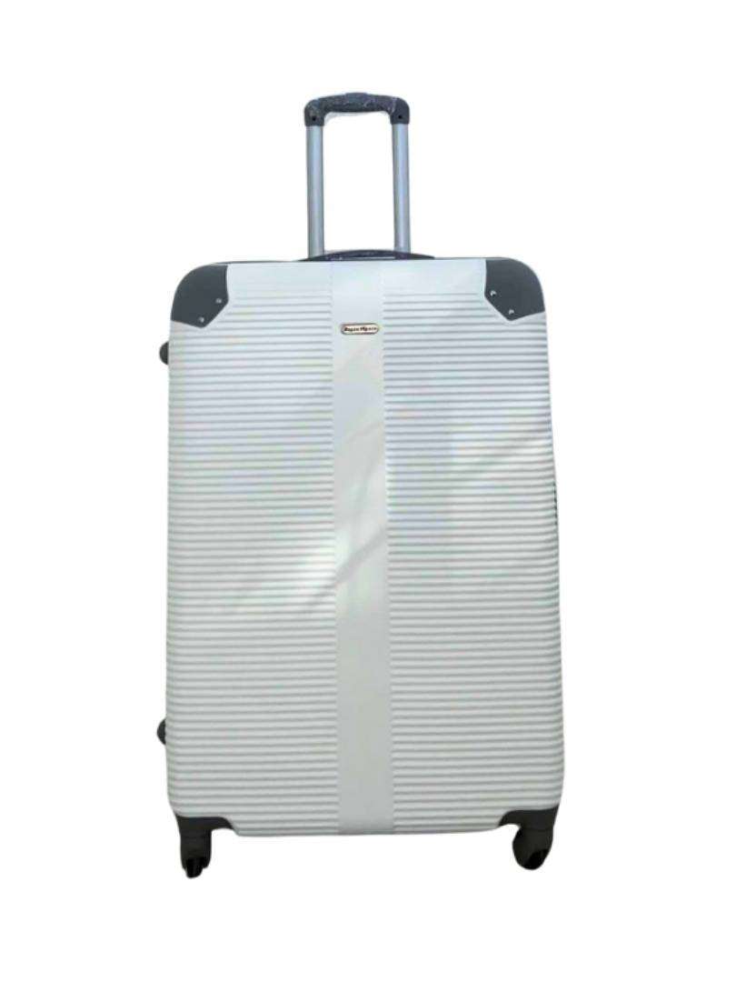 3-Piece ABS Hardshell Luggage Set White   Spinner Wheels, Lightweight Travel Suitcases
