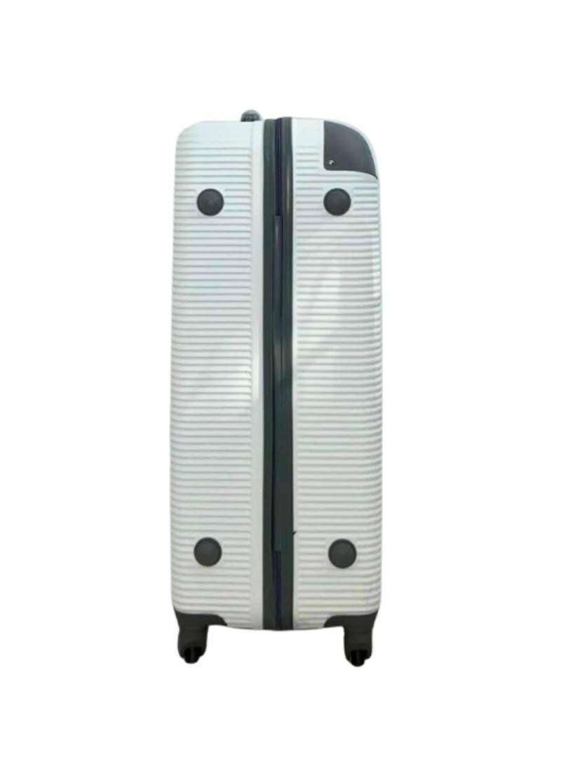 3-Piece ABS Hardshell Luggage Set White   Spinner Wheels, Lightweight Travel Suitcases