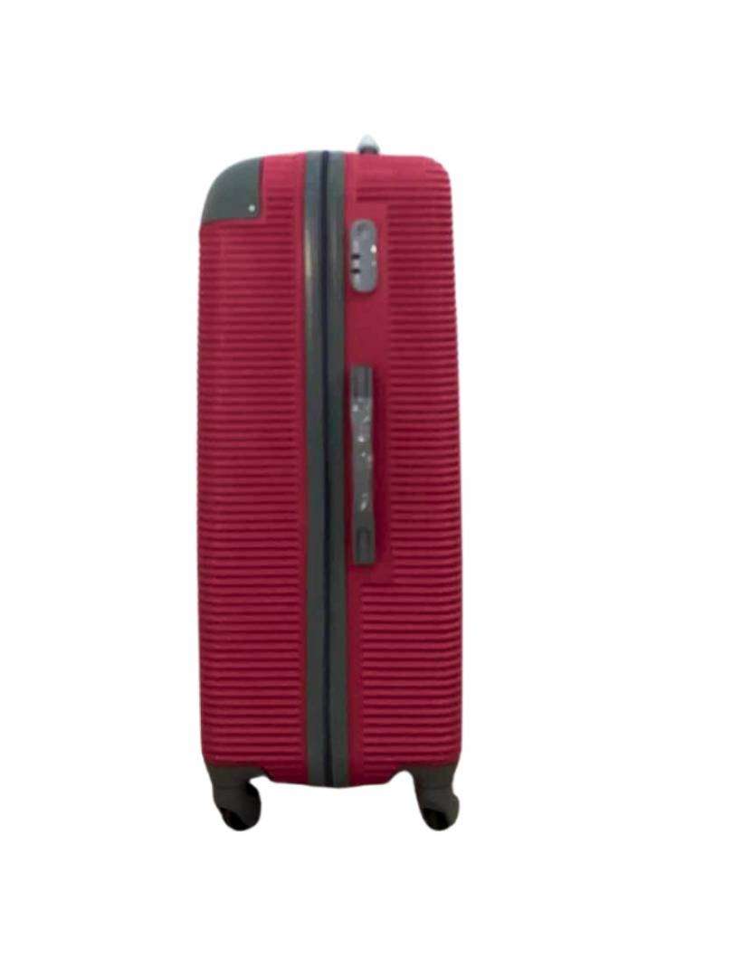 3-Piece ABS Hardshell Luggage Set Peach & Grey  Spinner Wheels, Lightweight Travel Suitcases