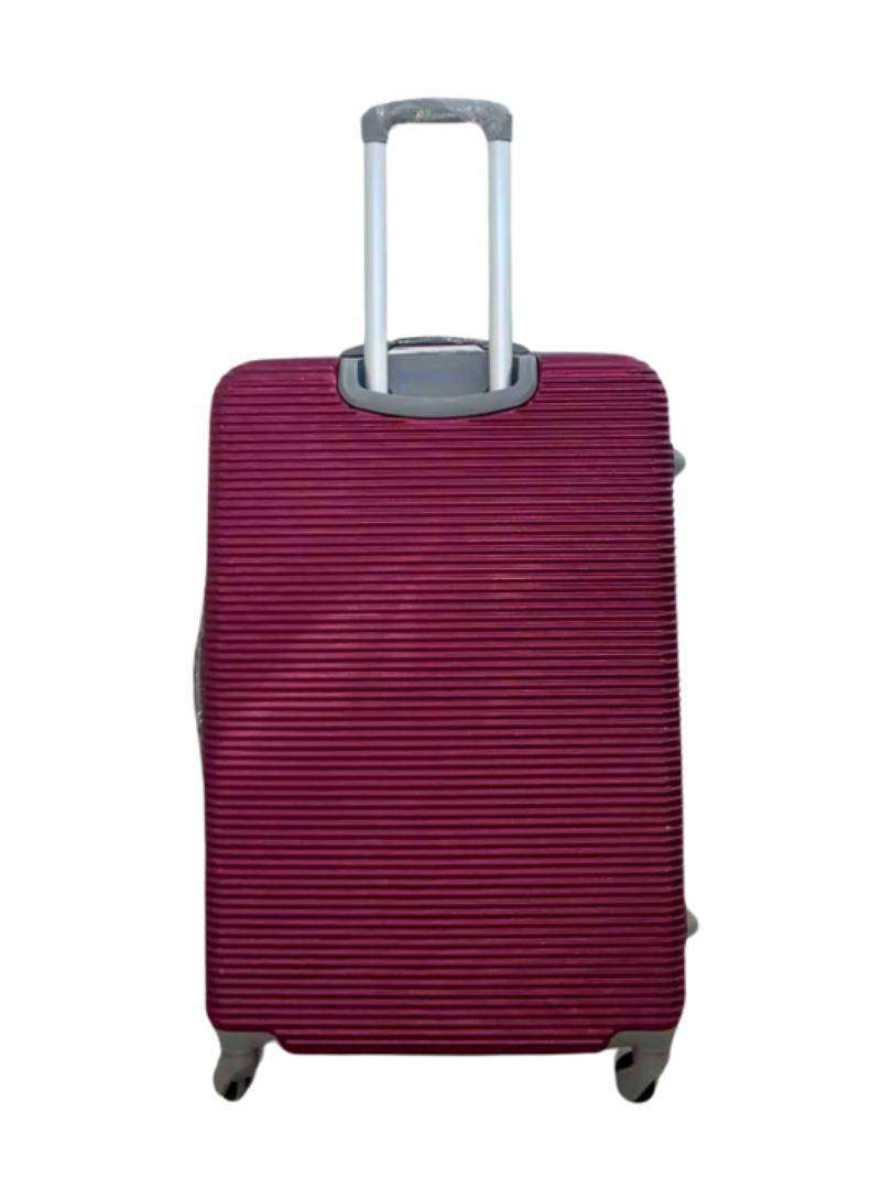 3-Piece ABS Hardshell Luggage Set Purple & Grey  Spinner Wheels, Lightweight Travel Suitcases