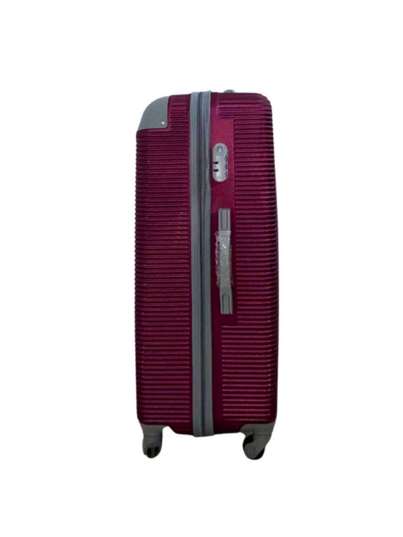 3-Piece ABS Hardshell Luggage Set Purple & Grey  Spinner Wheels, Lightweight Travel Suitcases