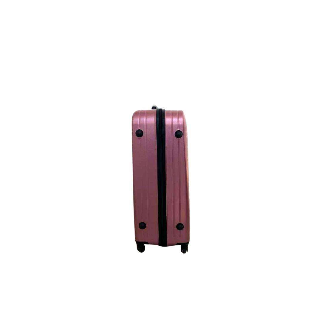 3-Piece ABS Hardshell Luggage Set Pink  Spinner Wheels, Lightweight Trolley Suitcases