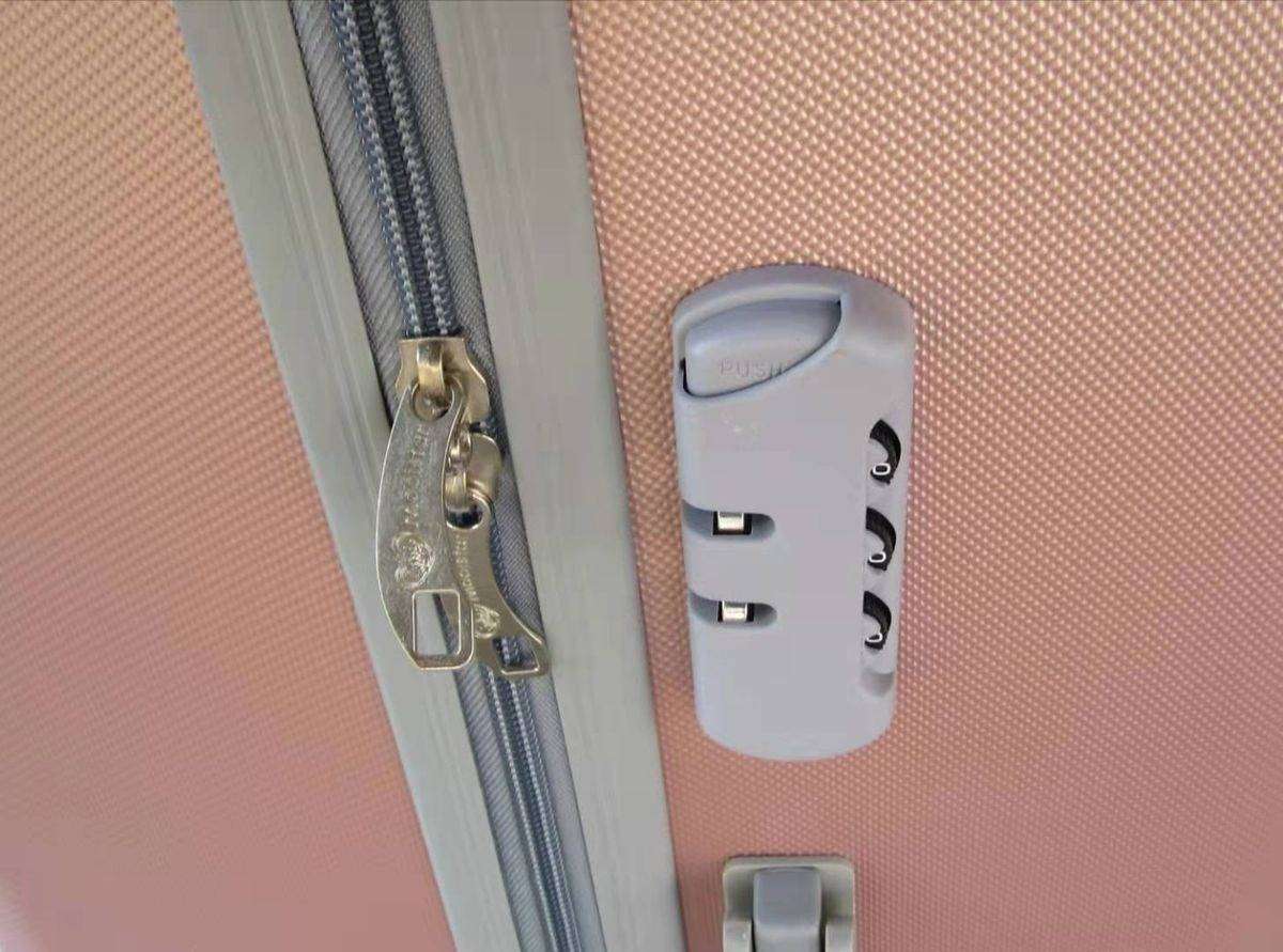 ABS 3-Piece Trolley Luggage Set Rose Gold