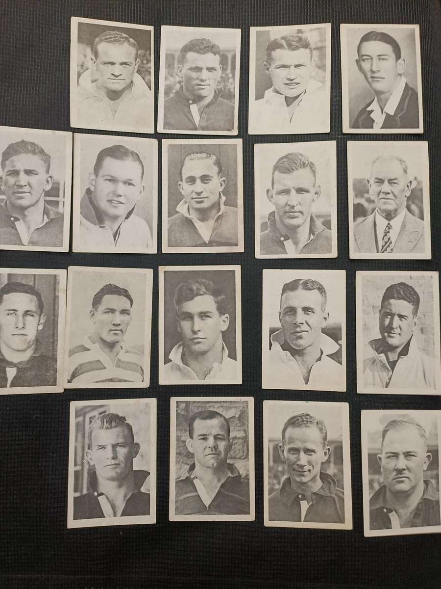 1937 SPRINGBOK RUGBY TOUR CIGARETTE CARDS X 50 - SEE DETAILS