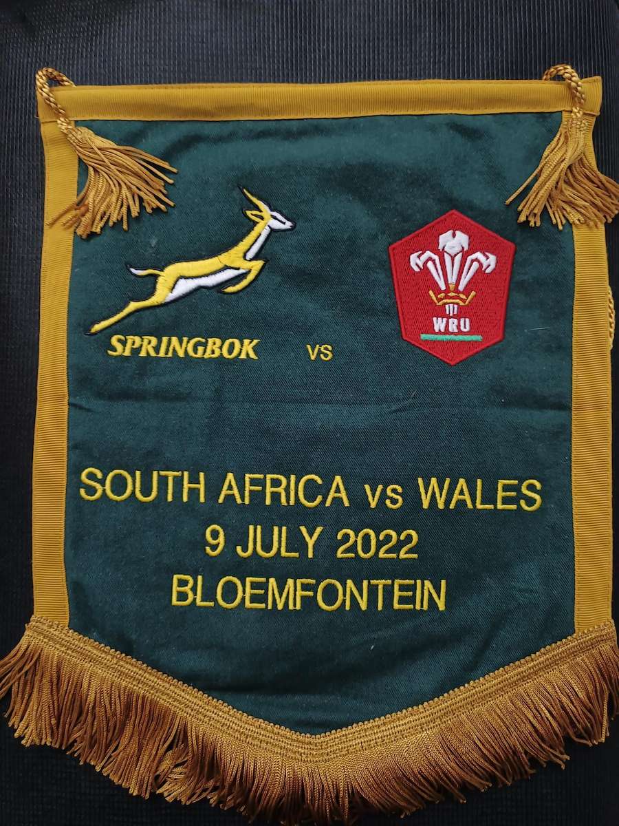 2022 SPRINGBOKS V WALES RUGBY ---PLAYERS PENNANT