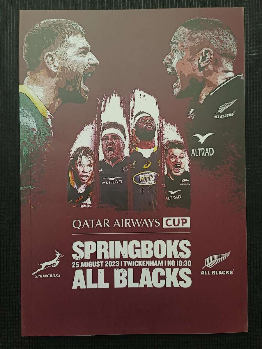 2023 SPRINGBOKS V NEW ZEALAND RUGBY PROGRAMME - TWICKENHAM
