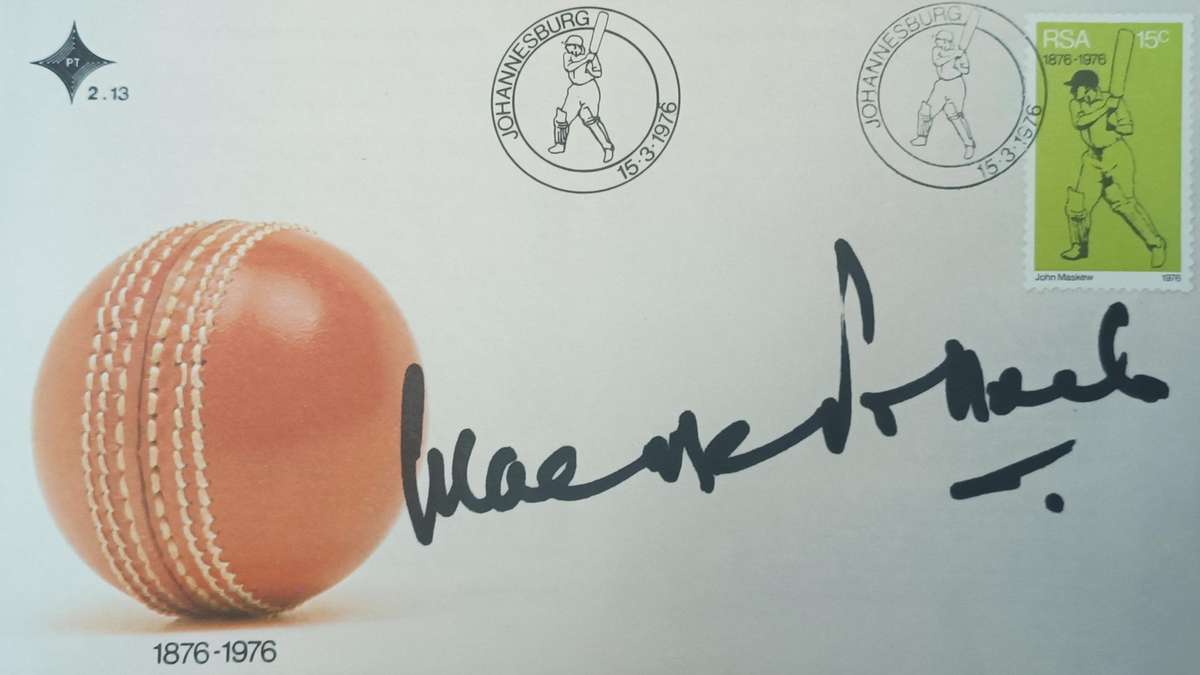 SIGNED RUGBY AND CRICKET FDC X 4 - DANIE CRAVEN , OKEY GEFFIN , HENNIE LE ROUX , GRAEME POLLOCK -