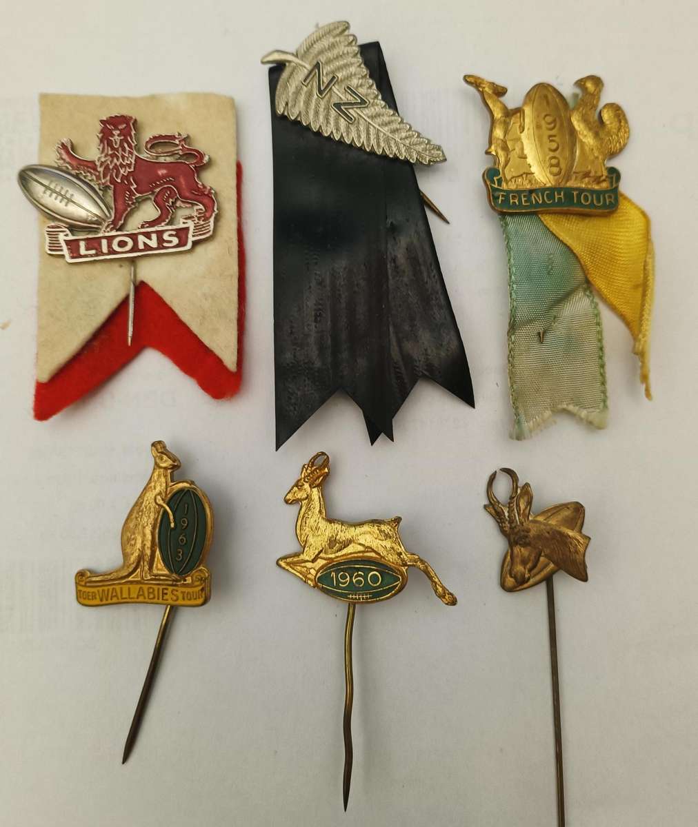 VINTAGE RUGBY PINS / BADGES- LOT OF 6