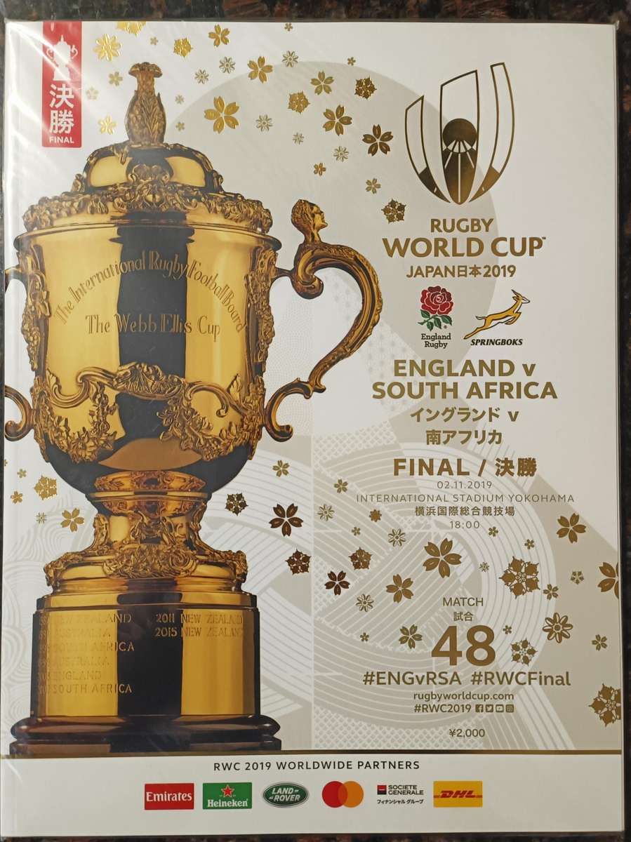 2019 RUGBY WORLD CUP FINAL PROGRAMME