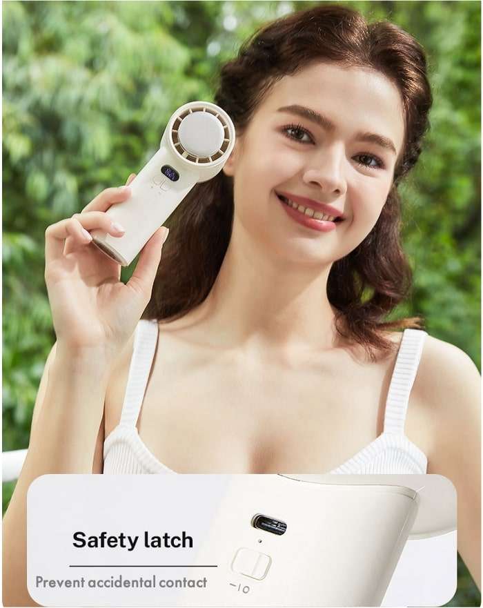 Handheld Turbo Fan with Instant Cooling Pad