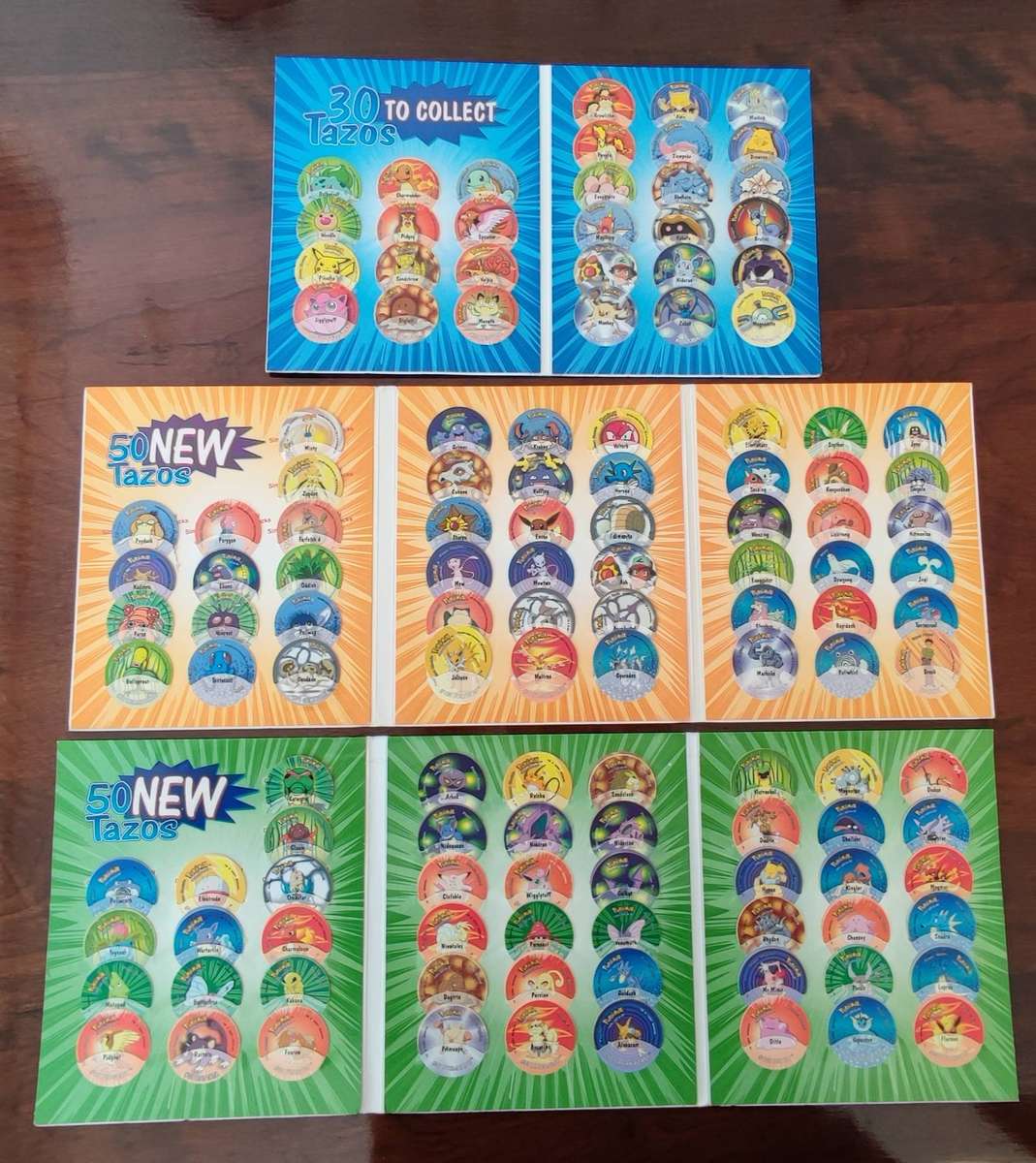 Pokemon tazo albums 1,2,3