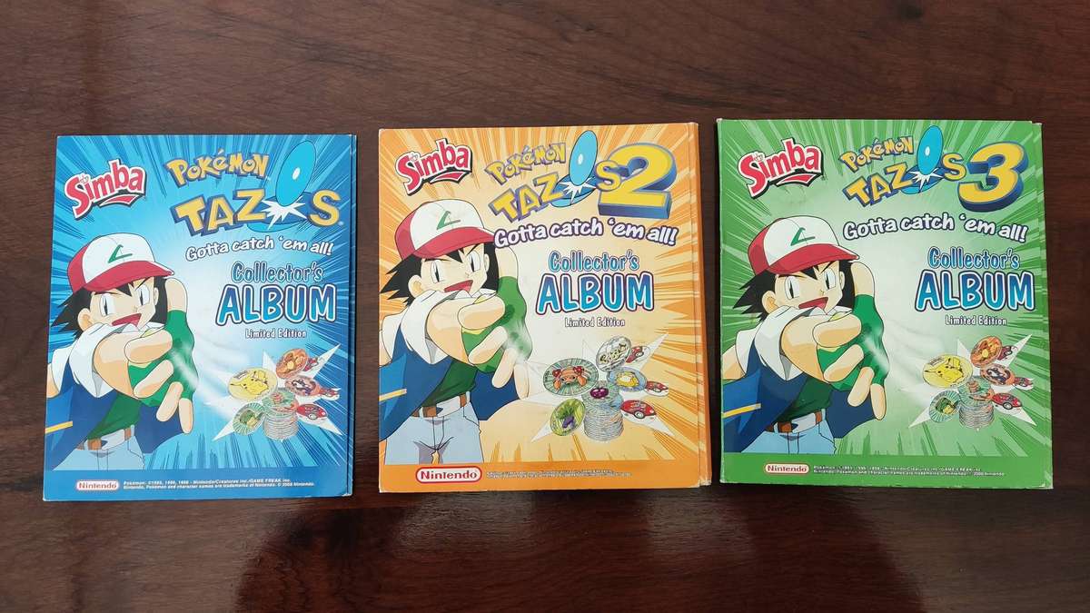 Pokemon tazo albums 1,2,3