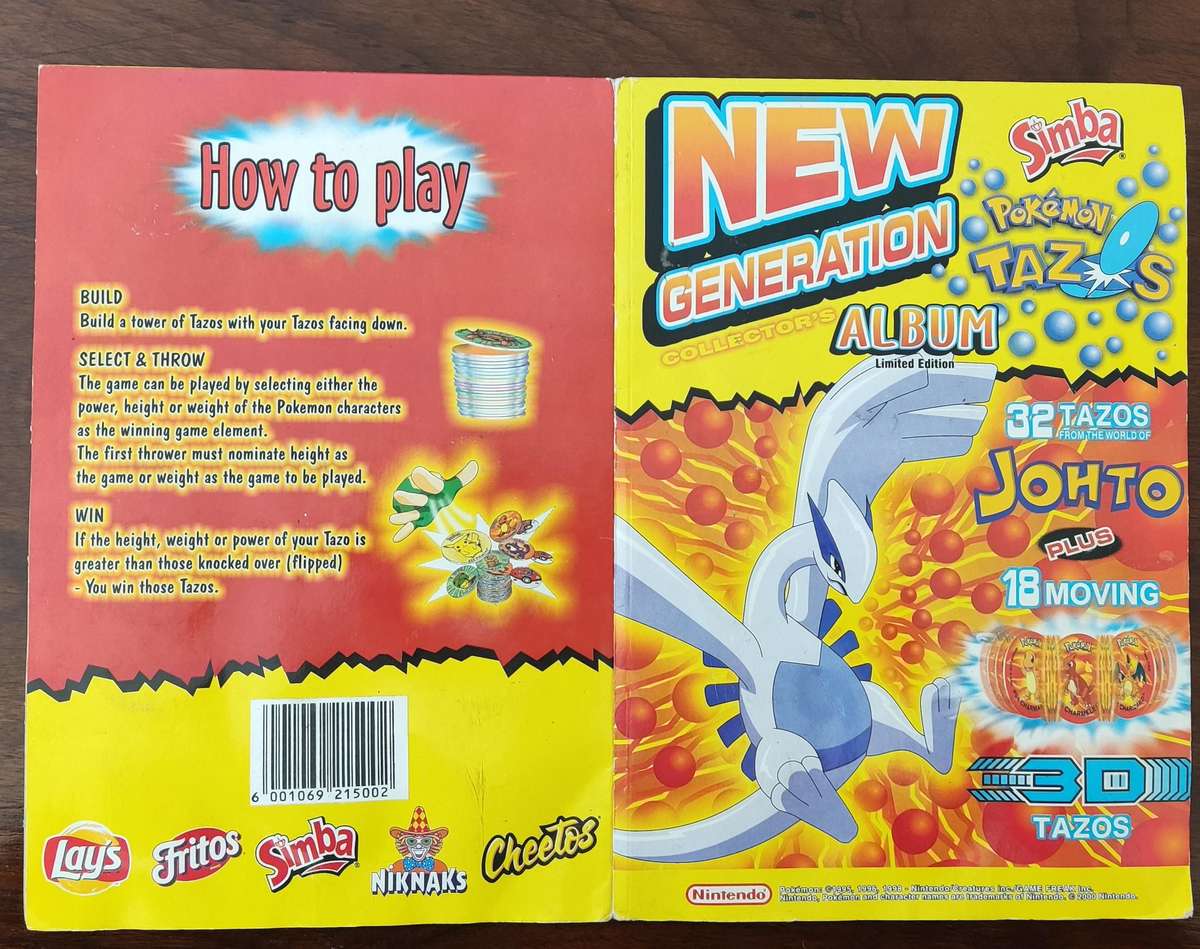 Pokemon tazo album 1,2,3,4 and 6