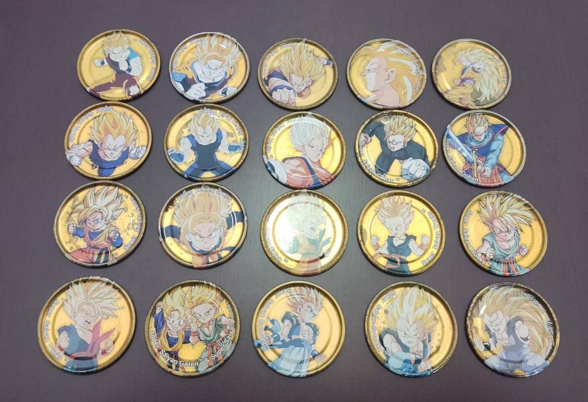 Dragon ball Z gold metal tazos complete collection