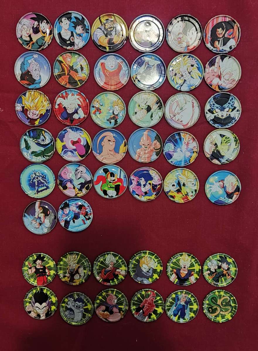 Dragon Ball Z metal tazos incomplete 76/95