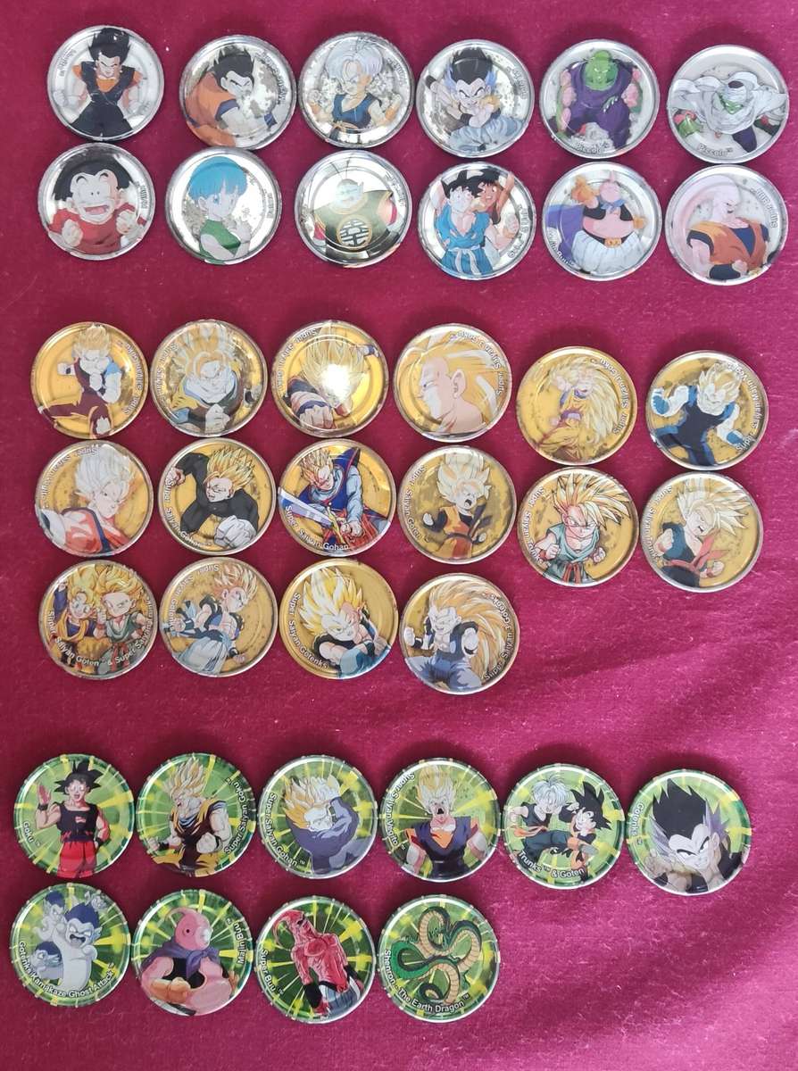 Dragon Ball Z metal tazos incomplete 64/95