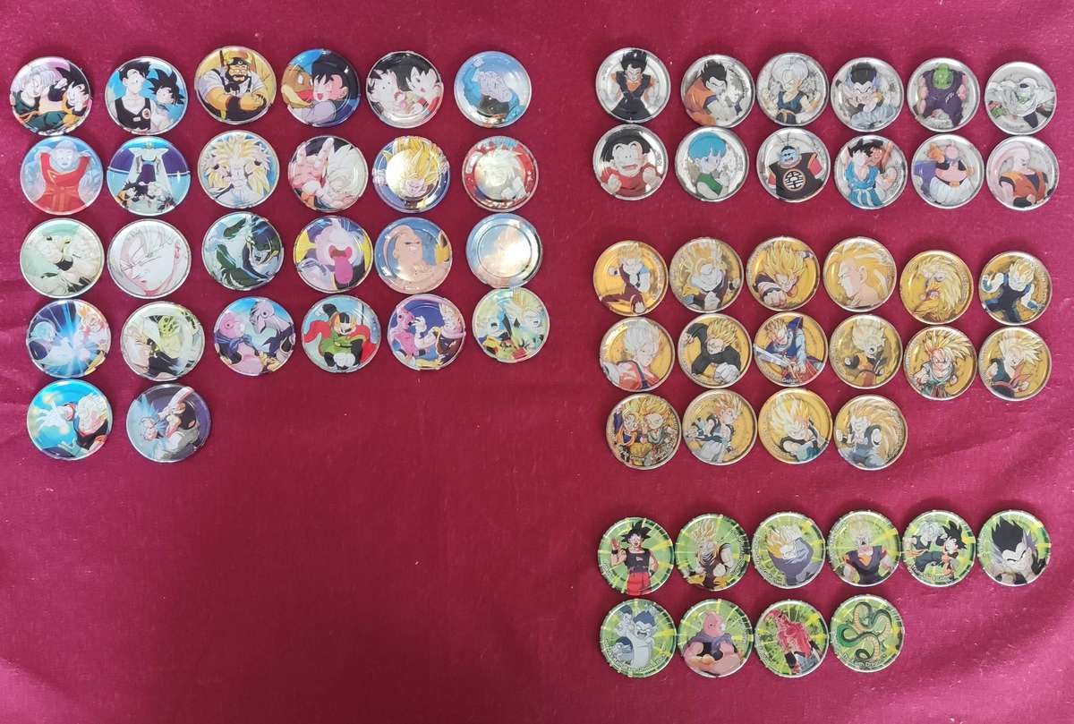 Dragon Ball Z metal tazos incomplete 64/95