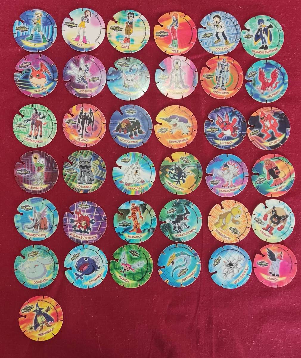 Digimon tazos 37/40