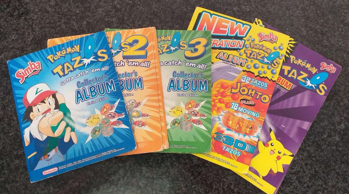 Pokemon tazo album 1,2,3,4 and 6