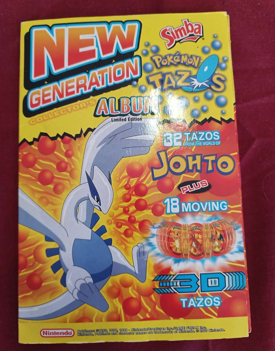 New generation Pokemon tazo album