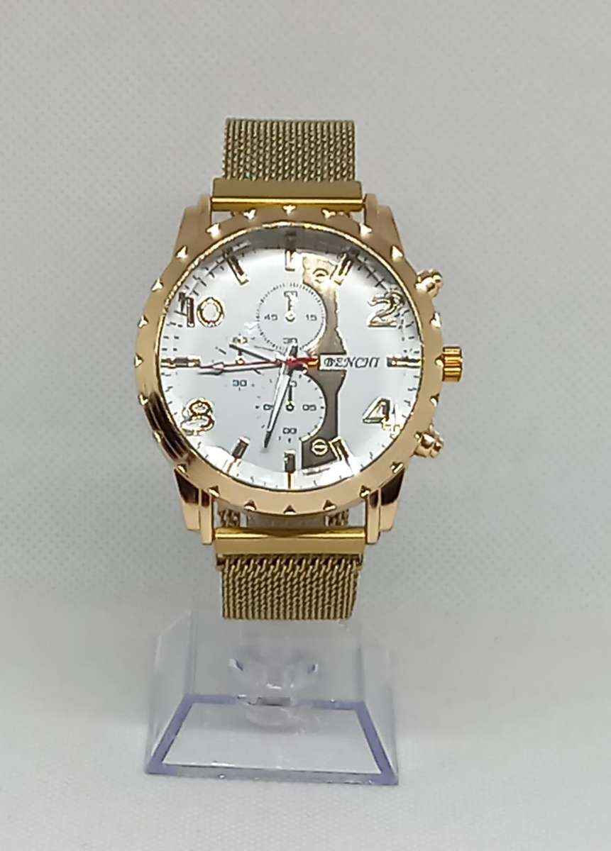 Golden tone fashion watch
