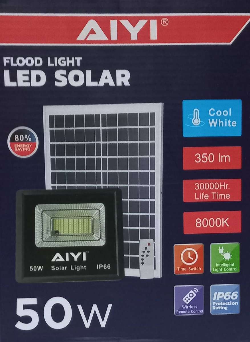 Remote control Solar LED floodlight 50W