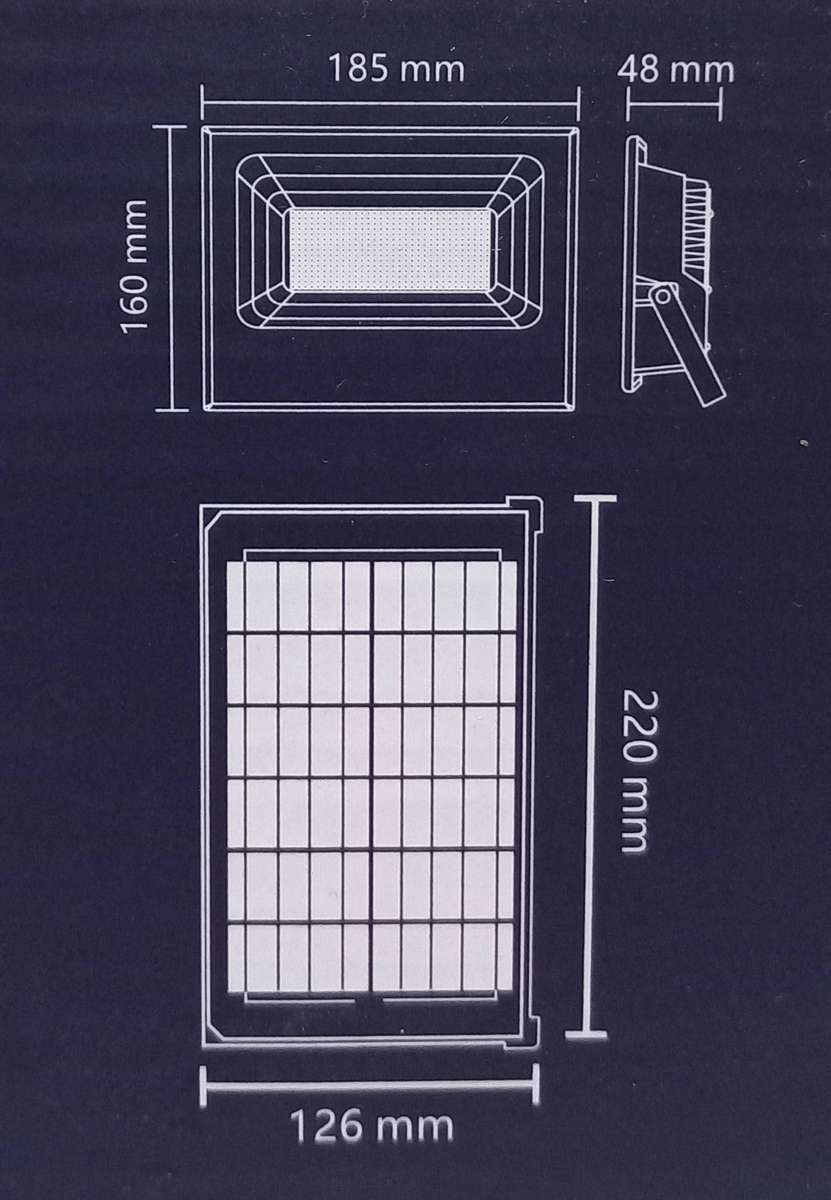 Remote control Solar LED floodlight 50W