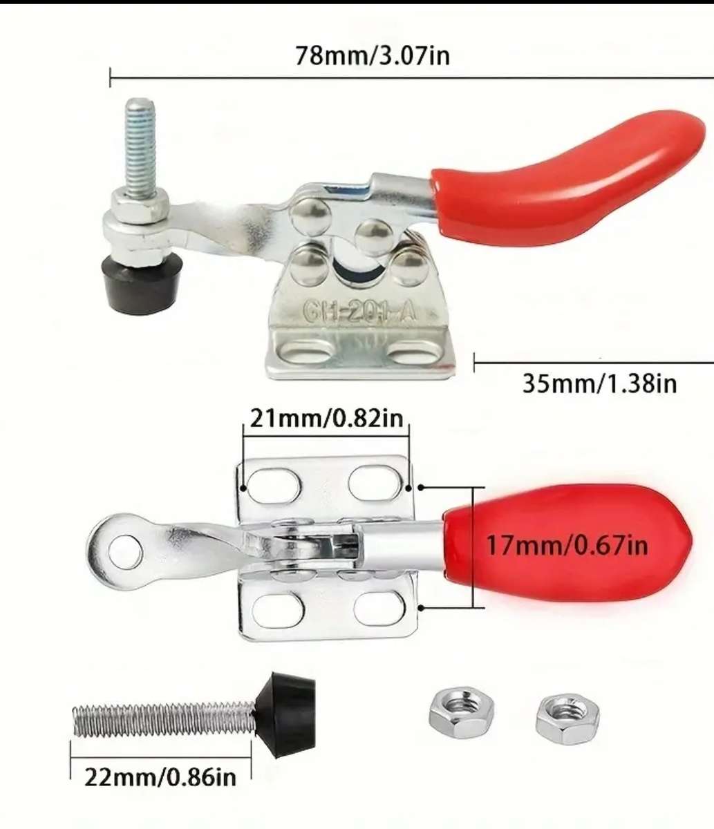 Horizontal hold down toggle clamps