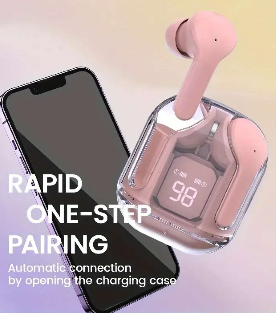 TWS wireless earphones and power bank - Pink