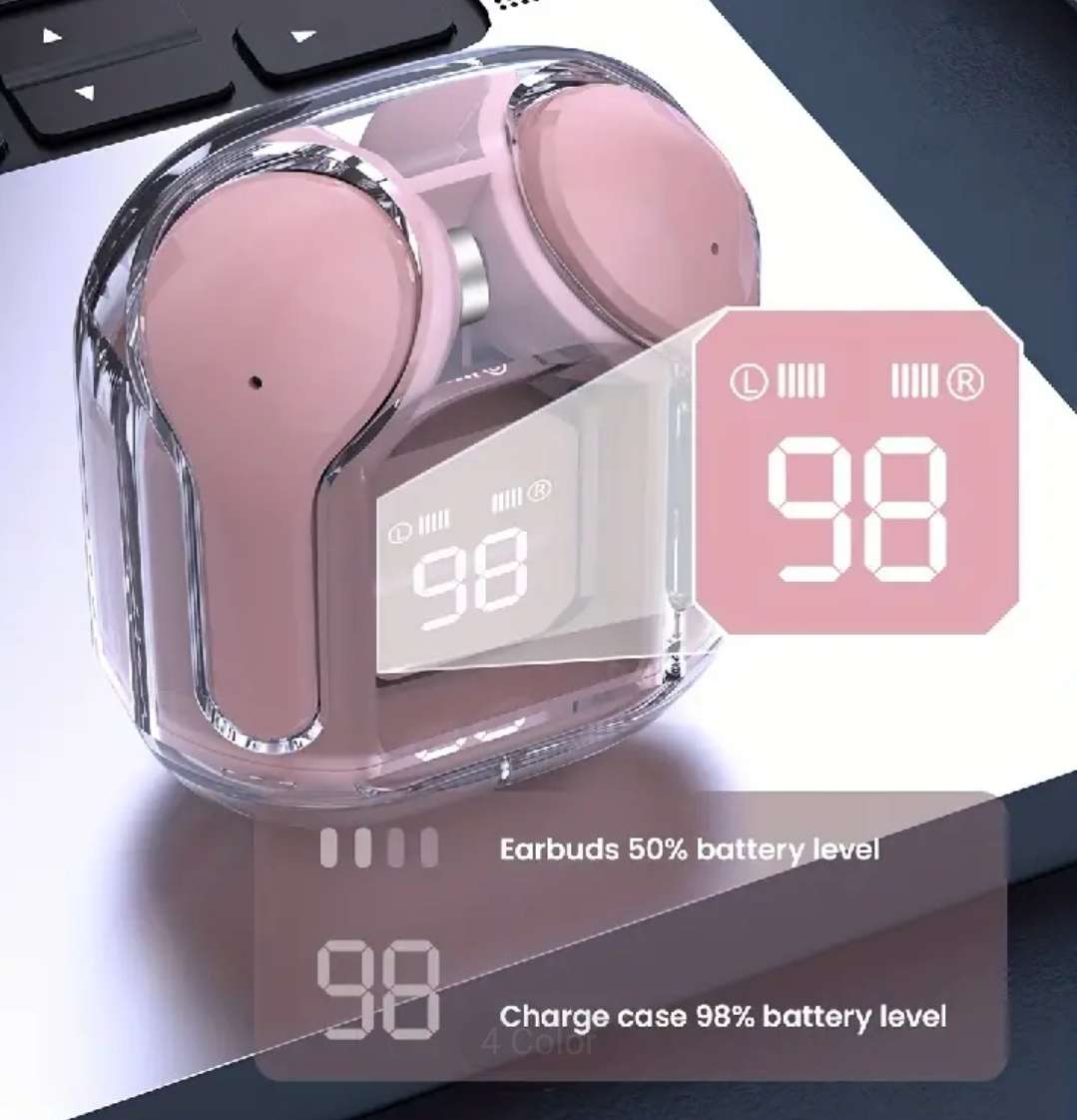 TWS wireless earphones and power bank - Pink