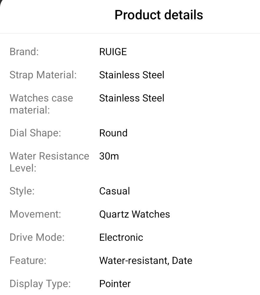 Full stainless steel watch waterproof - amazing quality