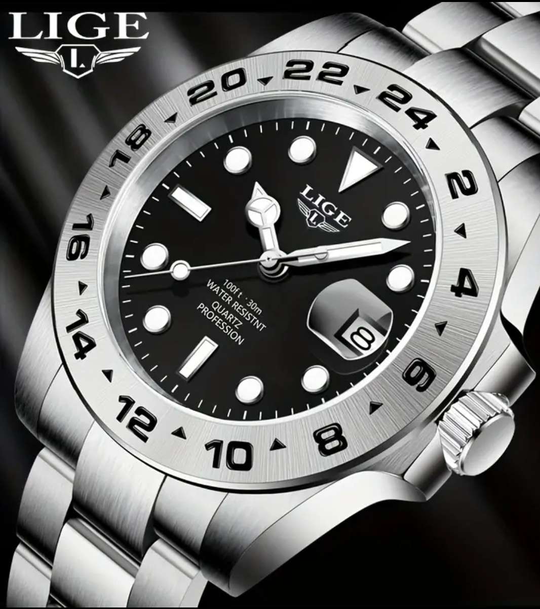 Lige mens Stainless Steel Watch