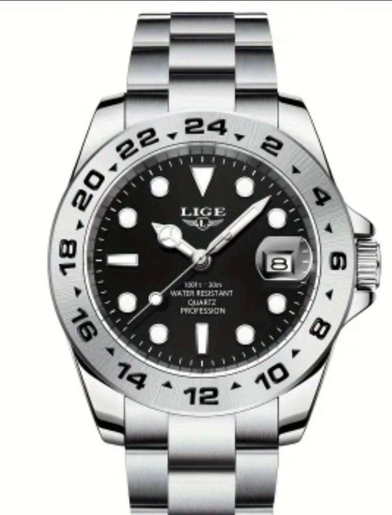 Lige mens Stainless Steel Watch