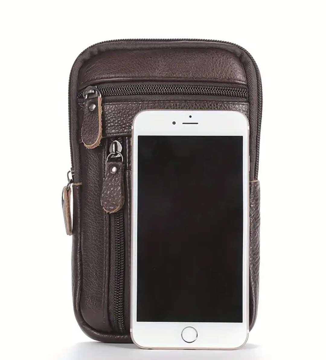 Cow hide split leather waist or sling bag