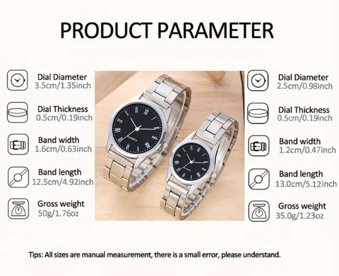 Couples quartz watches