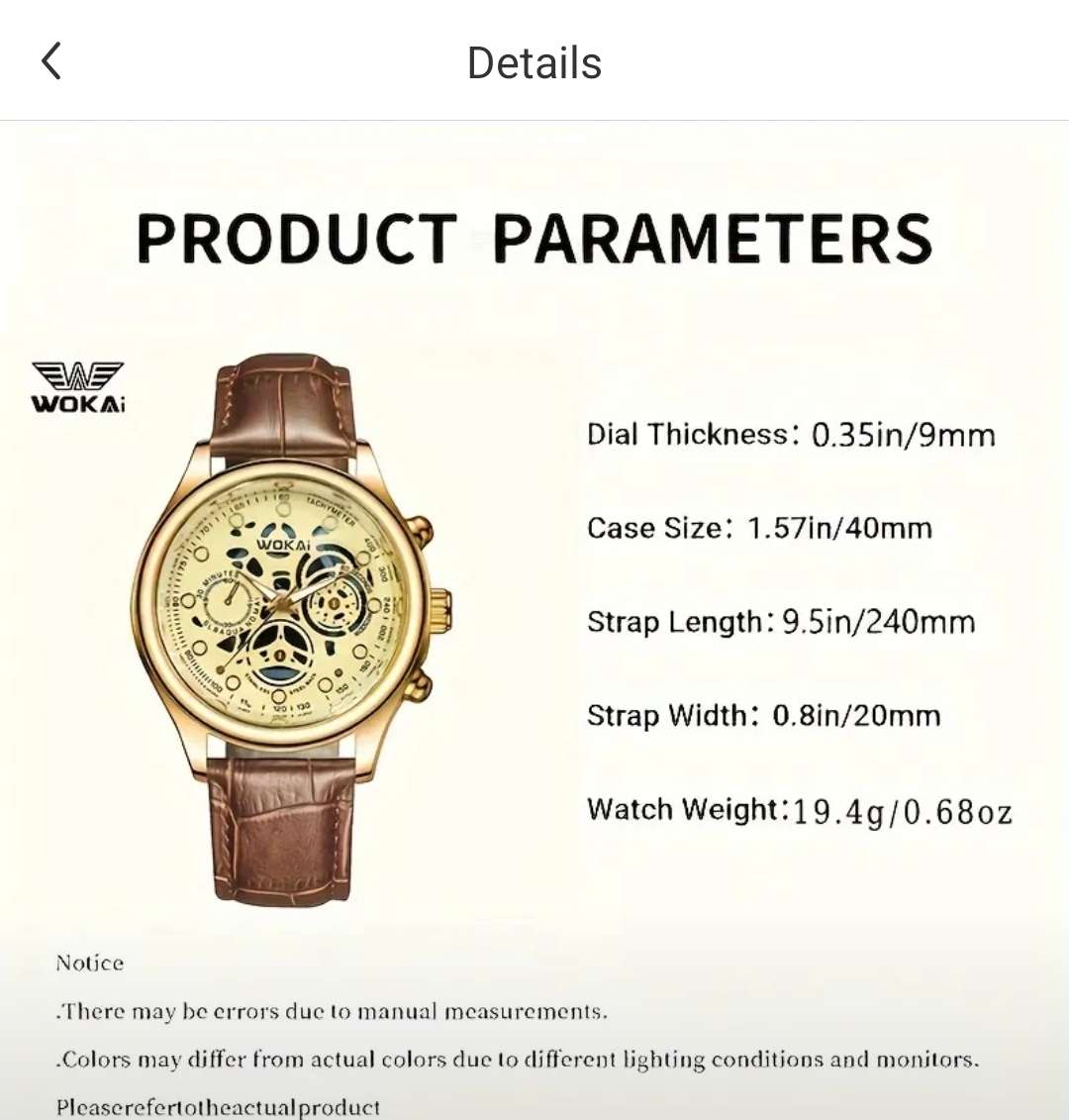 Awesome Quarts watch for men