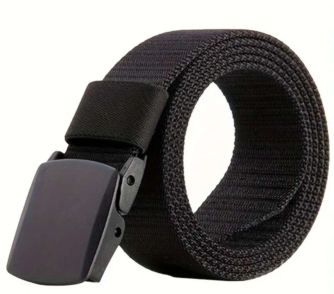 Nylon belt with quick release buckle - black