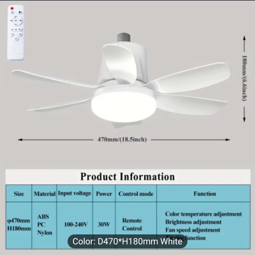 Ceiling fan - instant installation