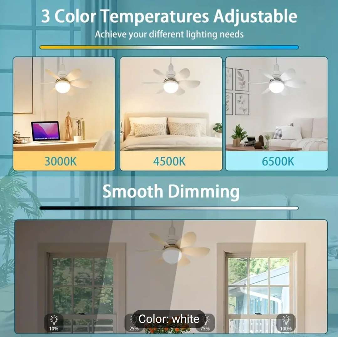 Remote control ceiling fan - easy self installation