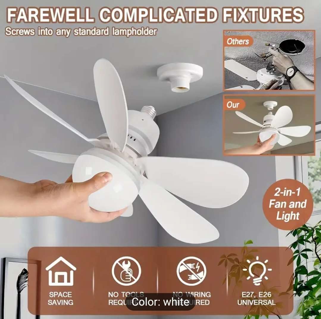 Remote control ceiling fan - easy self installation