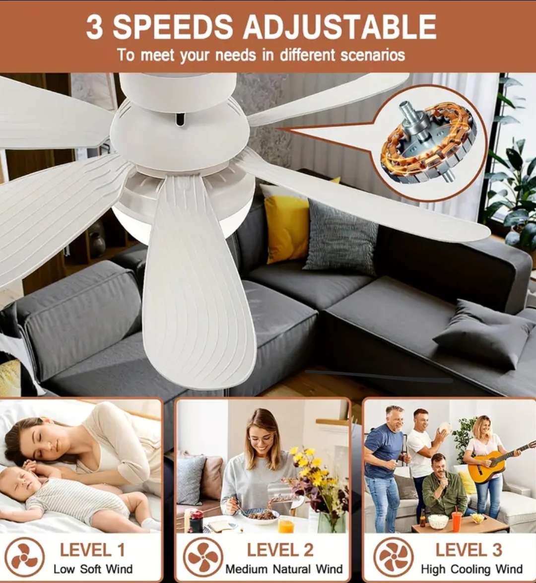 Remote control ceiling fan - easy self installation