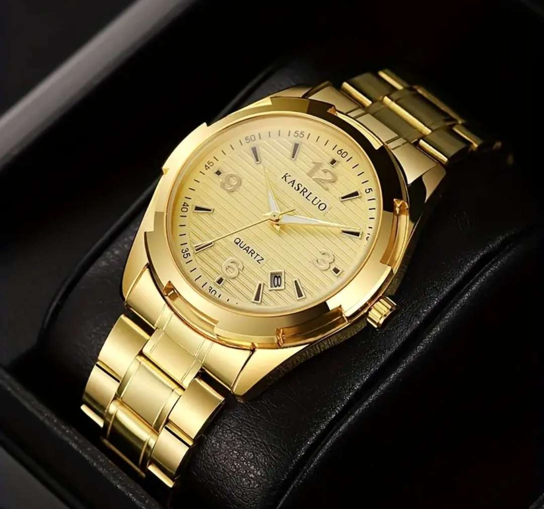 Kasrluo mens buiseness watch with stainless steel strap
