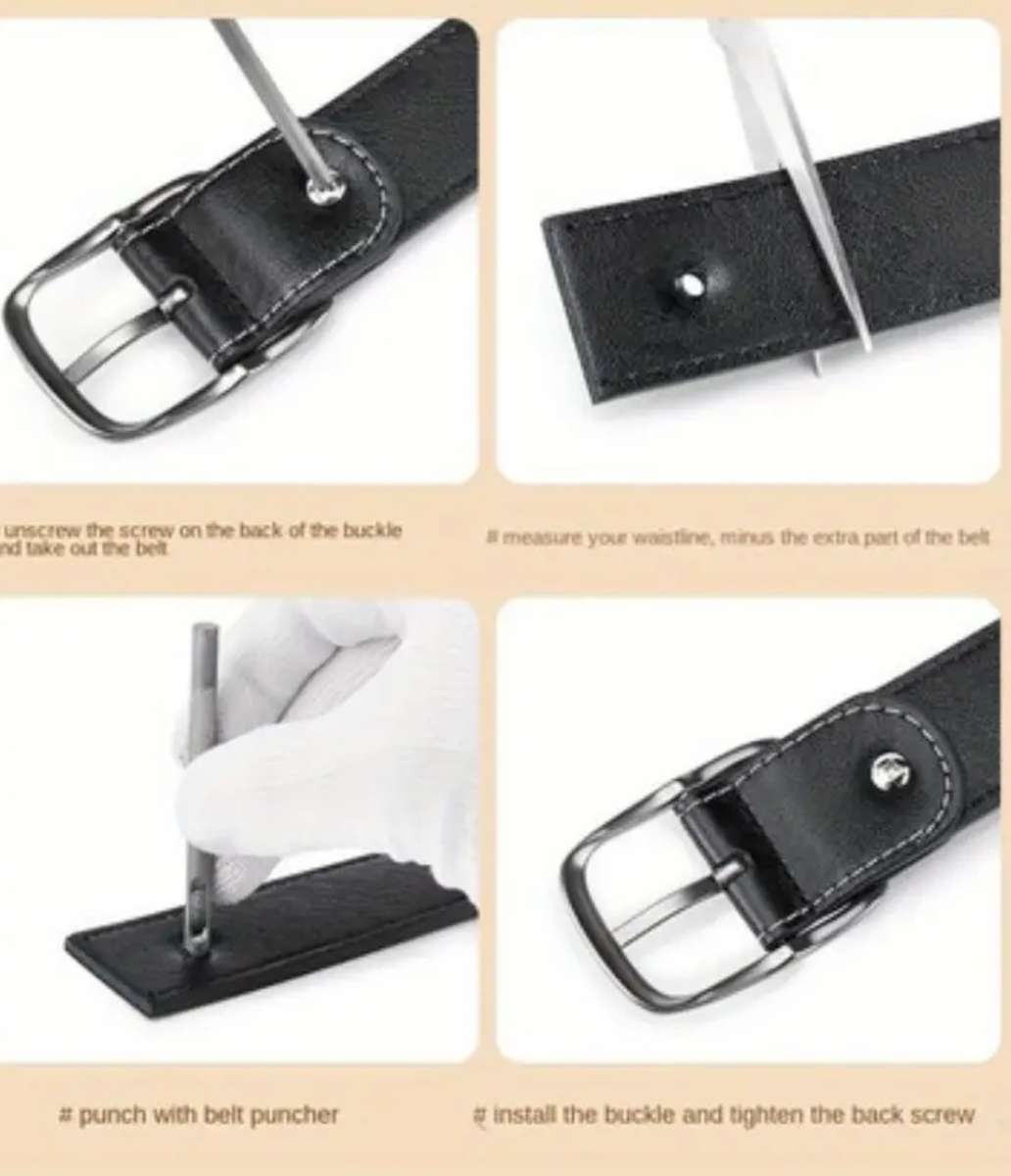 Genuine leather cowhide unisex belt