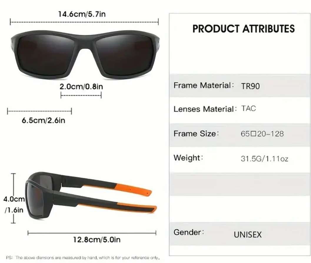 Unisex polarized sport sunglasses