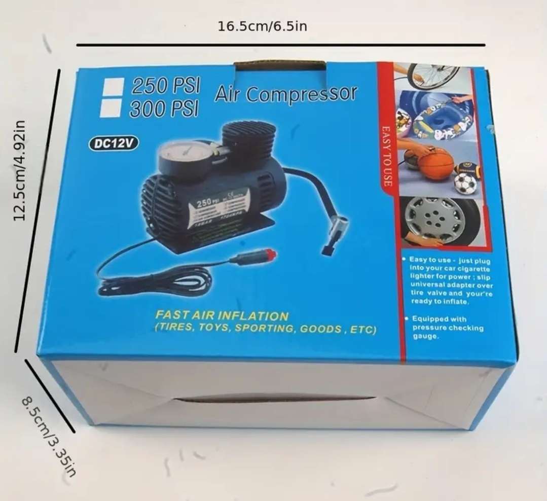 12V 300 PSI Universal mini compressor inflator pump