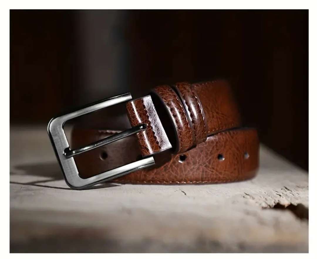 Leather unisex belt- brown 120cm