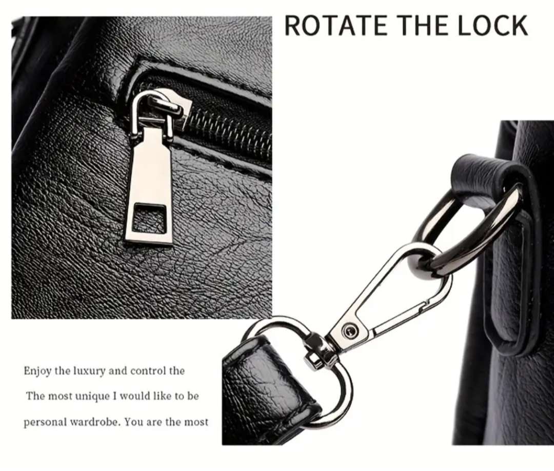 Black shoulder sling handbag